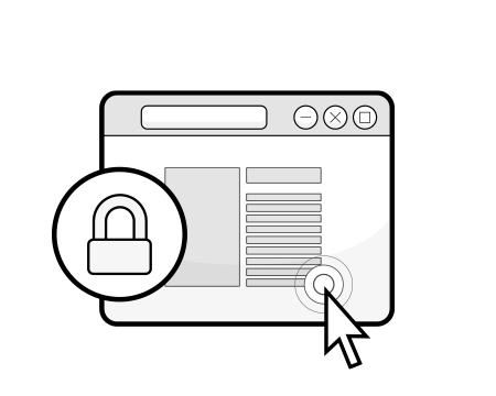 Ikona oznaczjąca bezpieczną stronę internetową zabezpieczoną certyfikatem. 